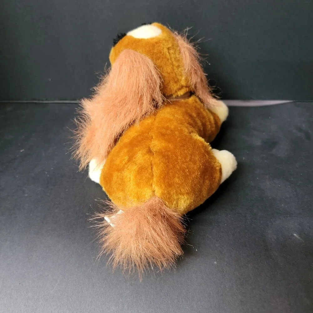 Lady And The Tramp Spaniel Brown Puppy Dog White Disney Goffa Plush 12